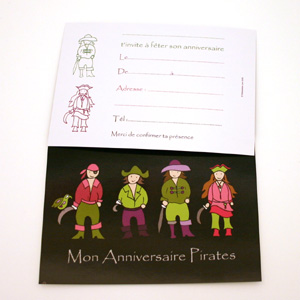 invitation anniversaire pirate