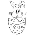 coloriage lapin paques
