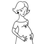 coloriage maman enceinte