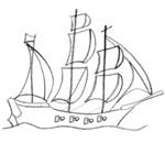 coloriage bateau pirate