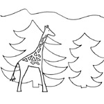 coloriage rafi la girafe noel
