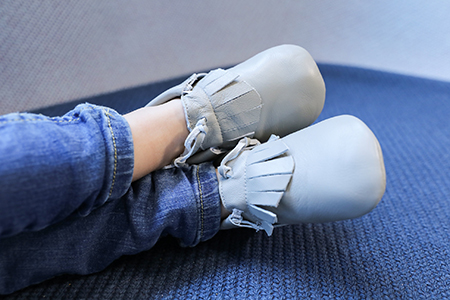 Chaussons en cuir pour bébé